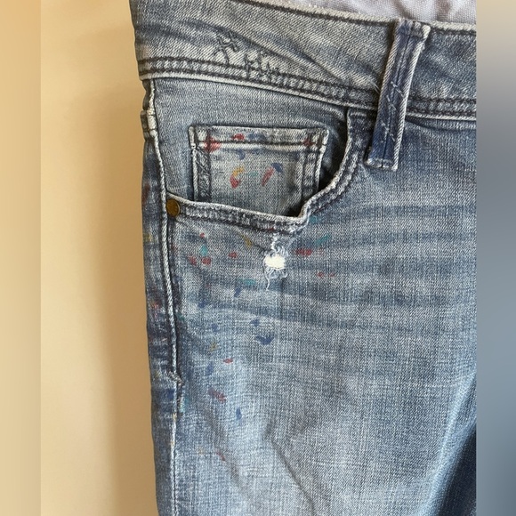 Holding Horses Anthropologie Paint Splatter Skinny Jeans Size 26 - Picture 2 of 9